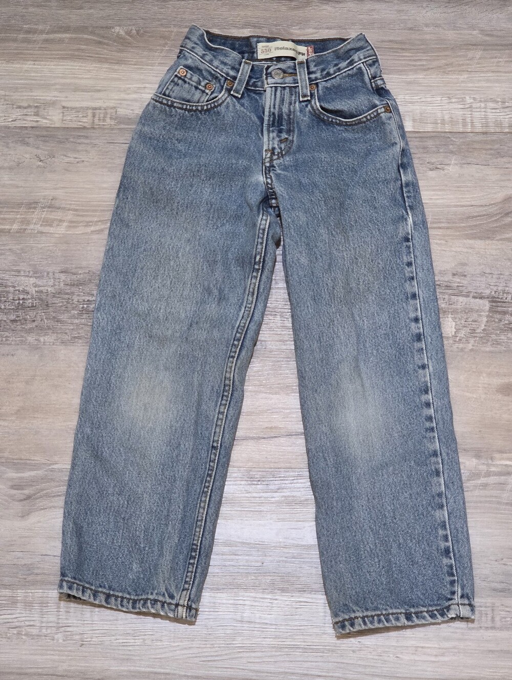 VTG Levis 550 Straight-Leg Med/Light Wash Jeans Boys 9 Slim - Picture 2 of 12
